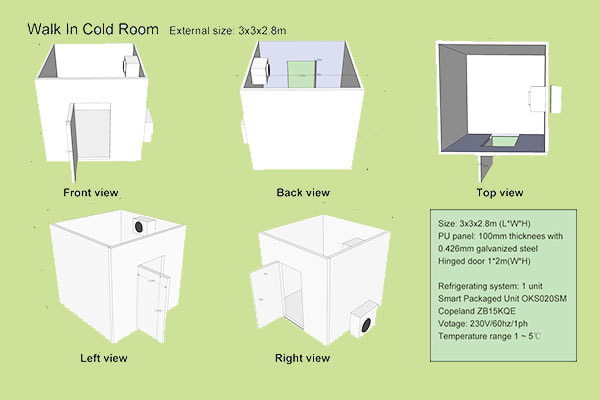 Cold Room Cold Room with Sliding Door Freezer System Storage