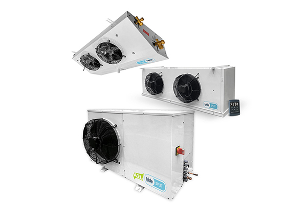 Silent split refrigeration units specially designed for food handling and processing rooms