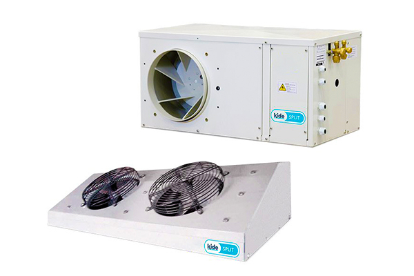 Commercial split refrigeration units for small volume cold storage rooms
