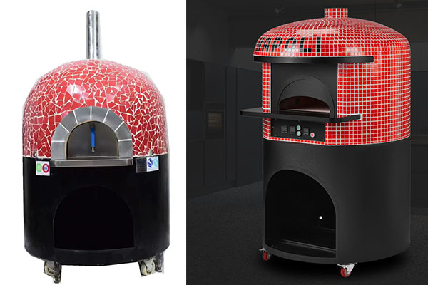 Pizza Oven Commercial Bakery Equipment Electric Dome Mosaic Pizza Kiln Oven With Cabinet