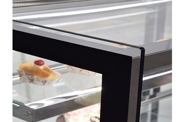 Display Refrigerator Black Square Refrigerated Bakery Display Case with LED Lighting YRG-D02