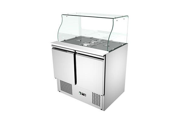 Saladette Refrigerated Counter With Glass Top YRG-S002(304)