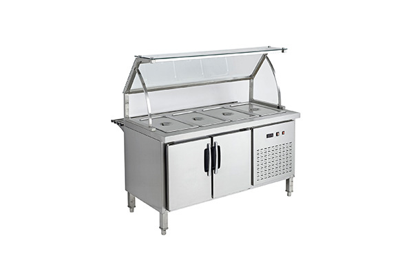 Commercial Kitchen Equipment 4 Pan Buffet Fridge YSS-D394