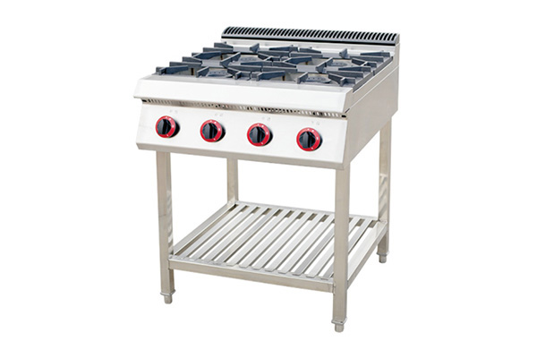 Commercial Gas Range With 4-Burner & Undershelf YWK-J240