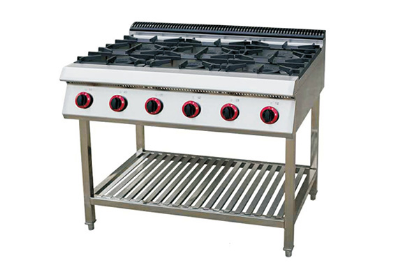 Commercial Gas Range With 6-Burner & Undershelf YWK-J241