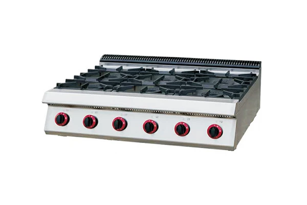 Commercial Countertop Gas Range With 6-Burner YWK-J243