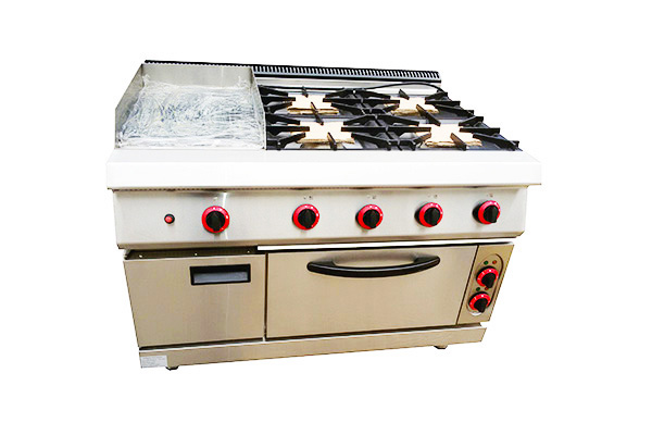 Gas Range 4-Burner with griddle and electric oven YWK-J264