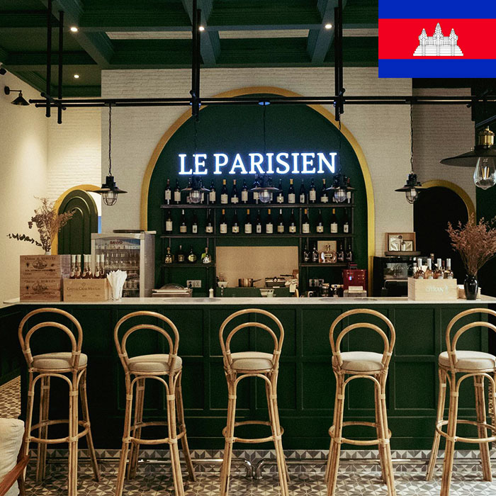 Le Parisien Wine Bar in Cambodia