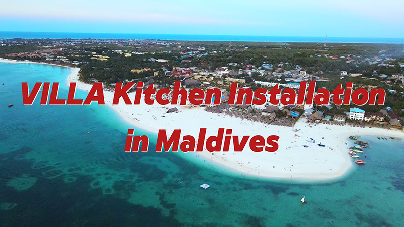 VILLA Kitchen Project in Maldives Shack Kitchen Installation